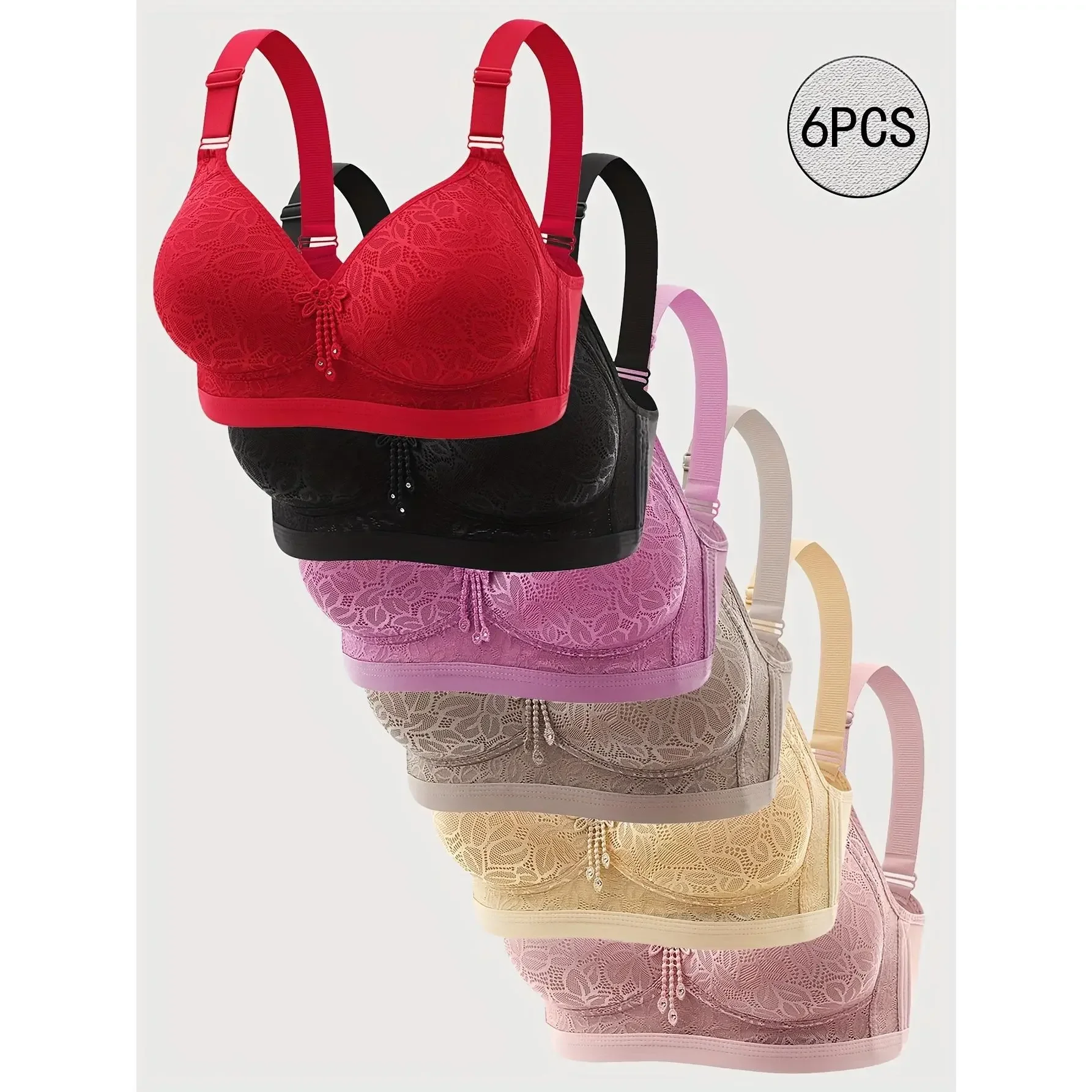 T Shirt Bra Seamless - 6 szt. biustonoszy bez fiszbin EssElegance