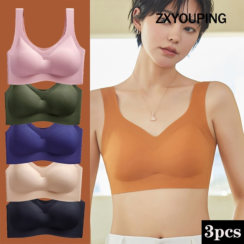 Wirefree Bra Comfort - 3 szt. Seksowny biustonosz sportowy Bezszwowy